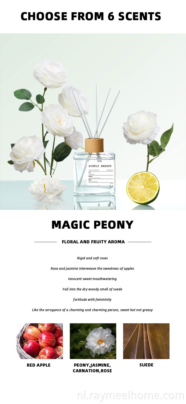 Nieuwe aankomst nieuwste ontwerpgroothandel 150 ml riet diffuser